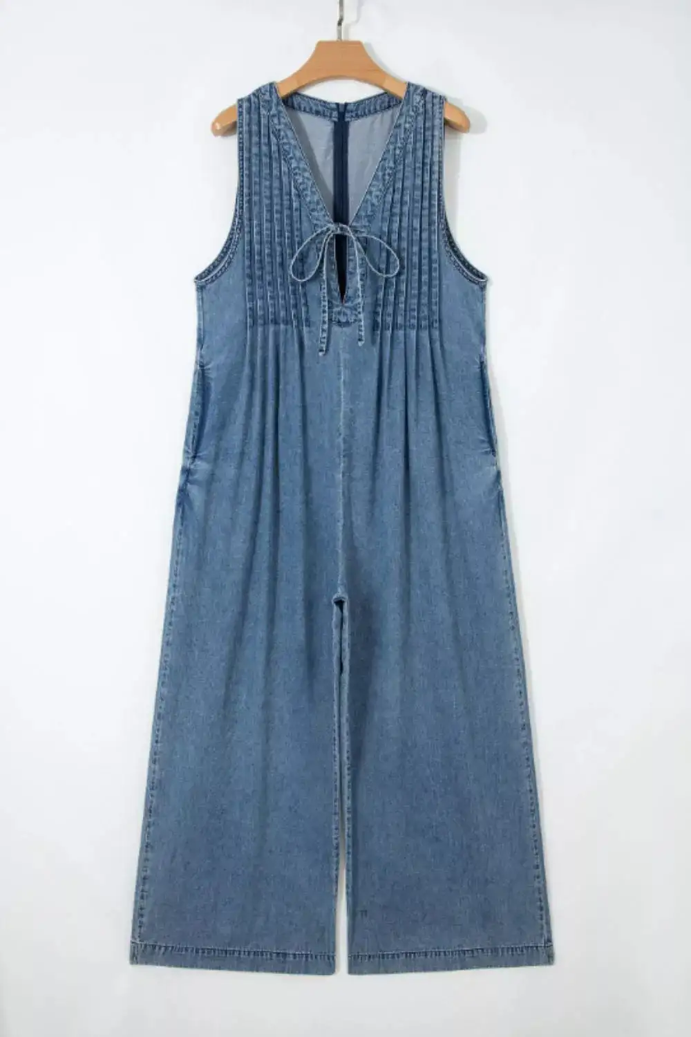 Denim Wide Leg Jumpsuit