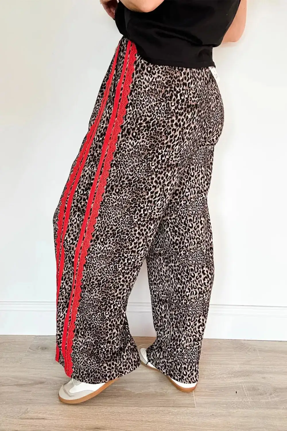 Everyday Leopard Print Wide Leg Pants