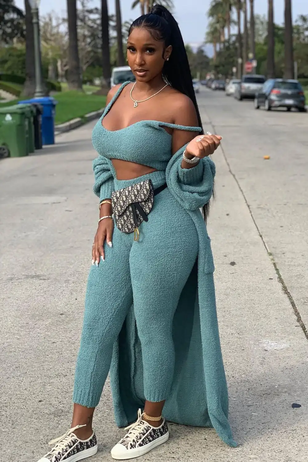 Living In It 3 Piece Legging Set - Teal