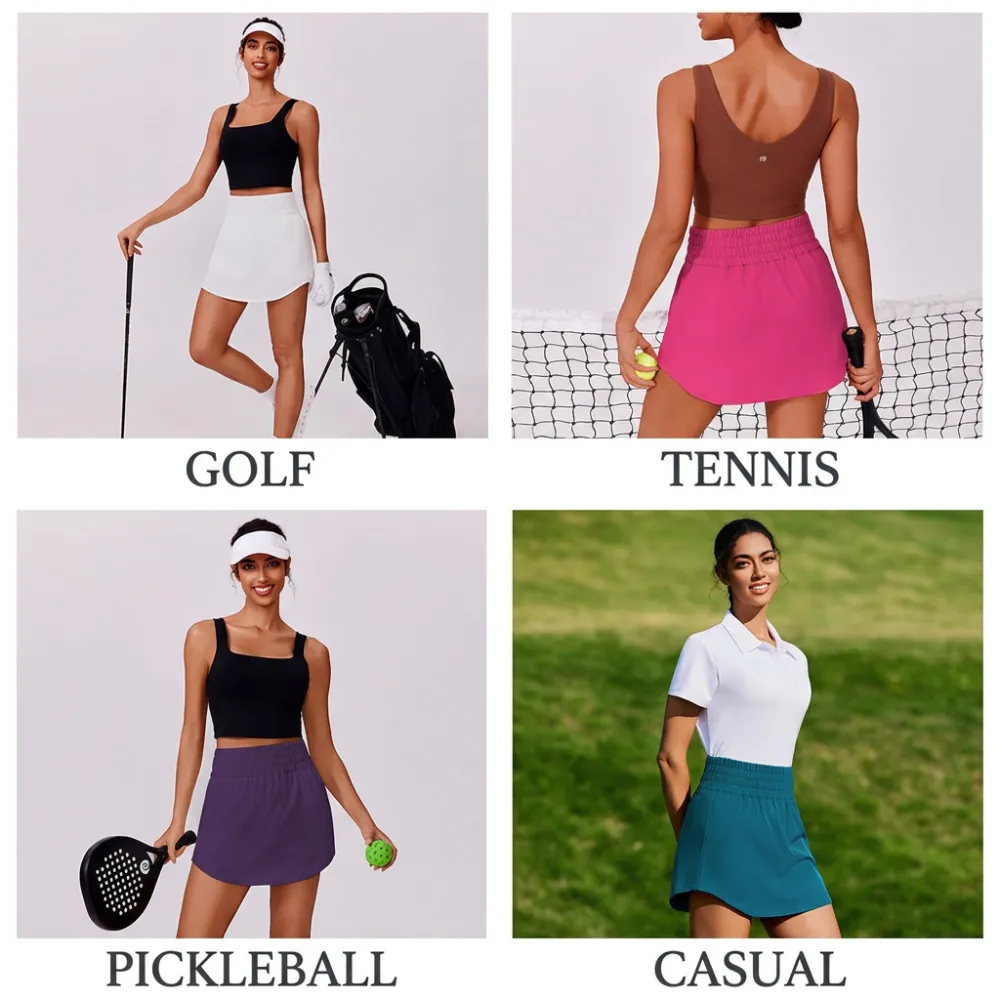 Women's Golf Skirt High Elastic Waist Athletic Skort
