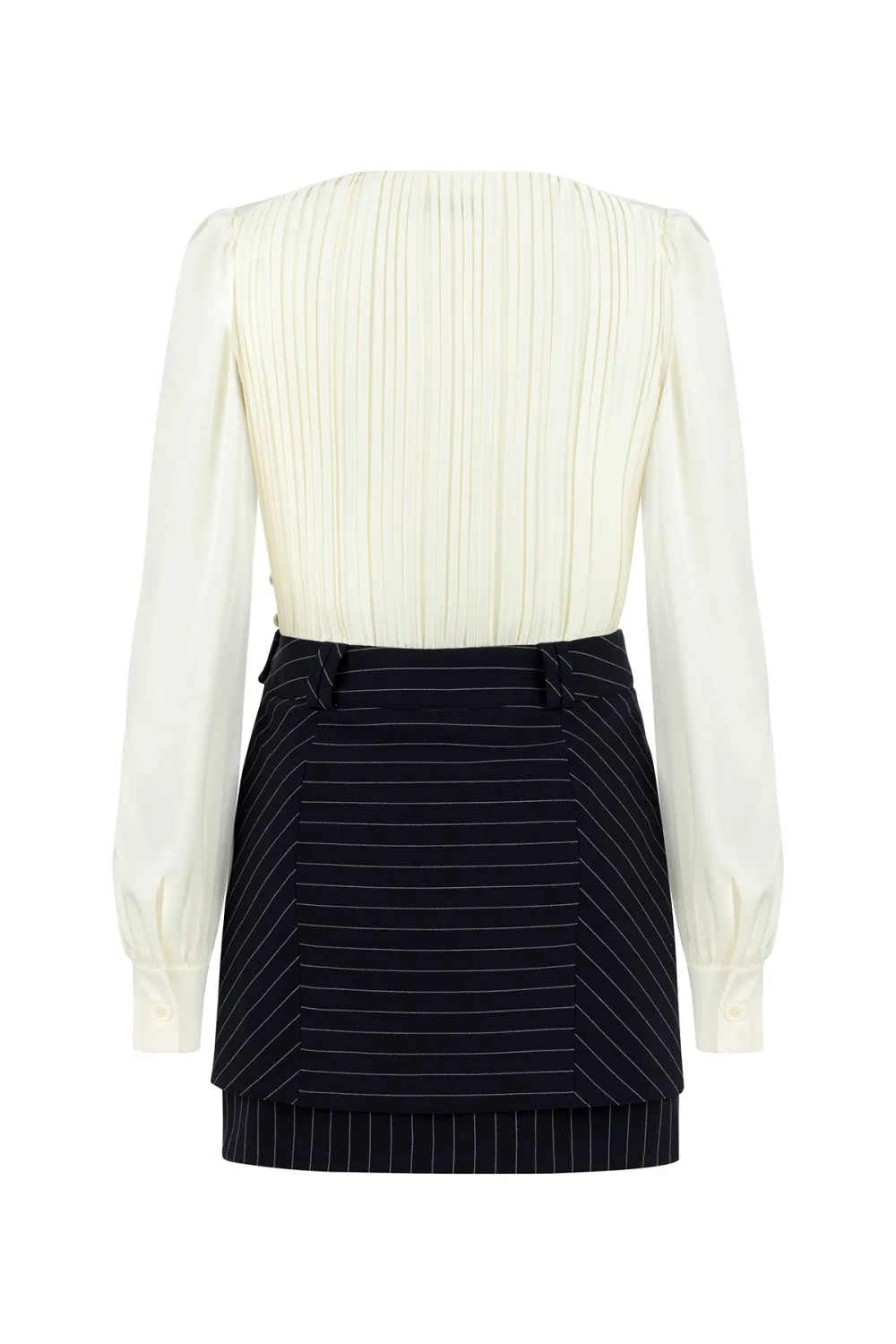 V-Neck Mini Dress-Black