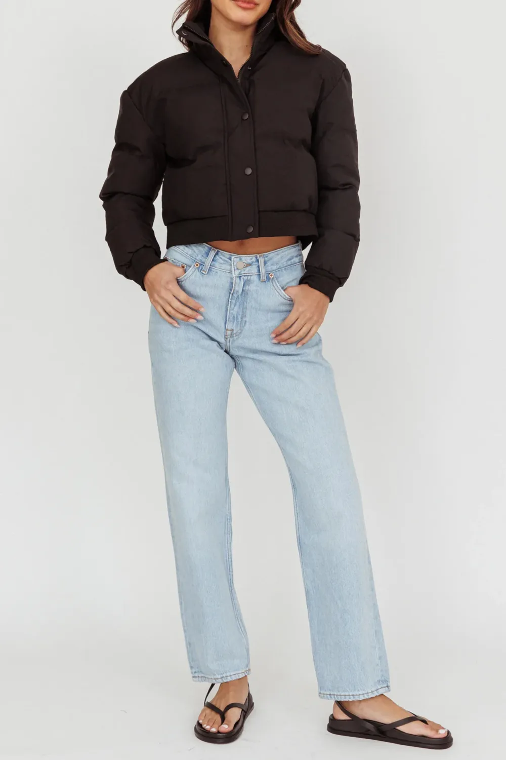 Slim Fit Solid Color Women's Warm Jacket