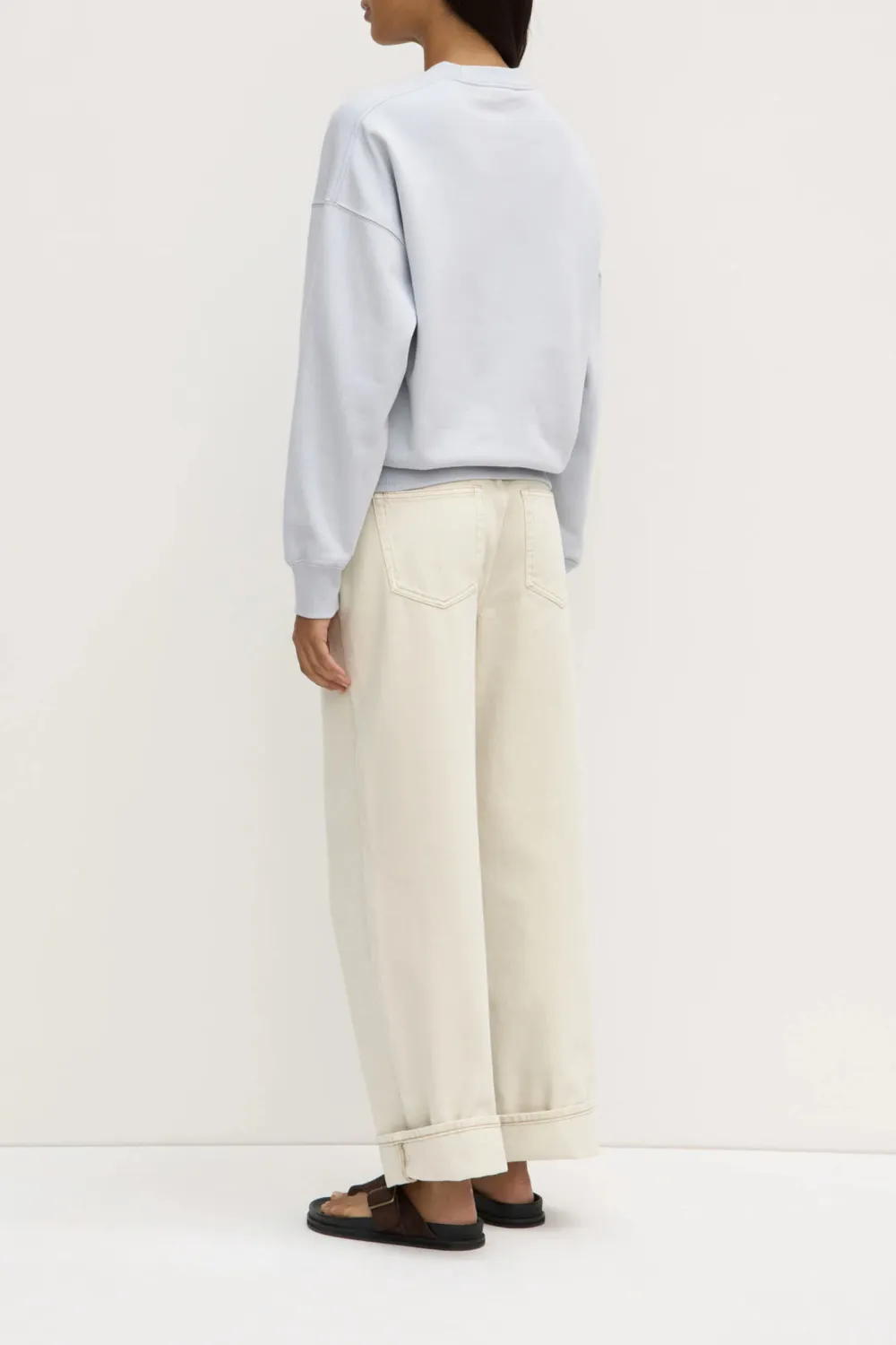 Ribbed Mouth Solid Color T-Shirt