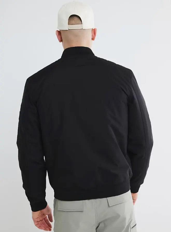 Simple And Stylish Black Men's  Regular Fit Jacket