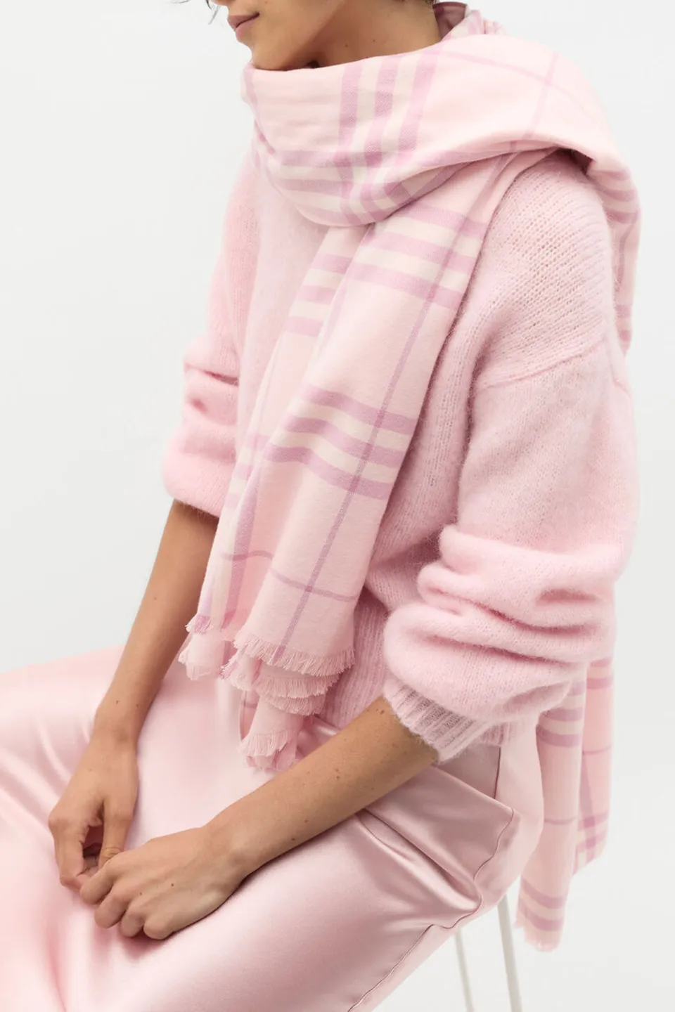 Contemporary Art Check Scarf