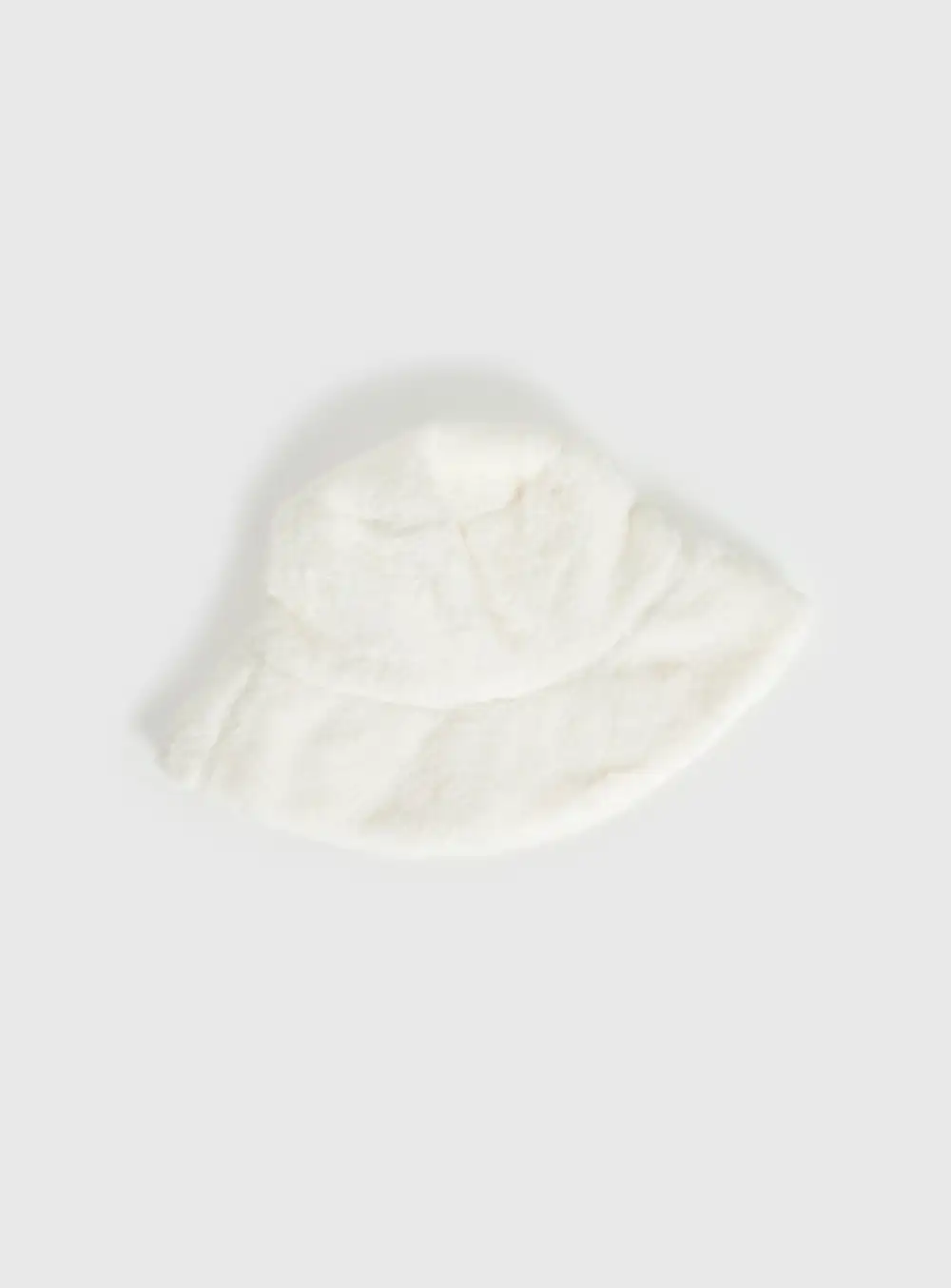 Plush Bucket Hat White