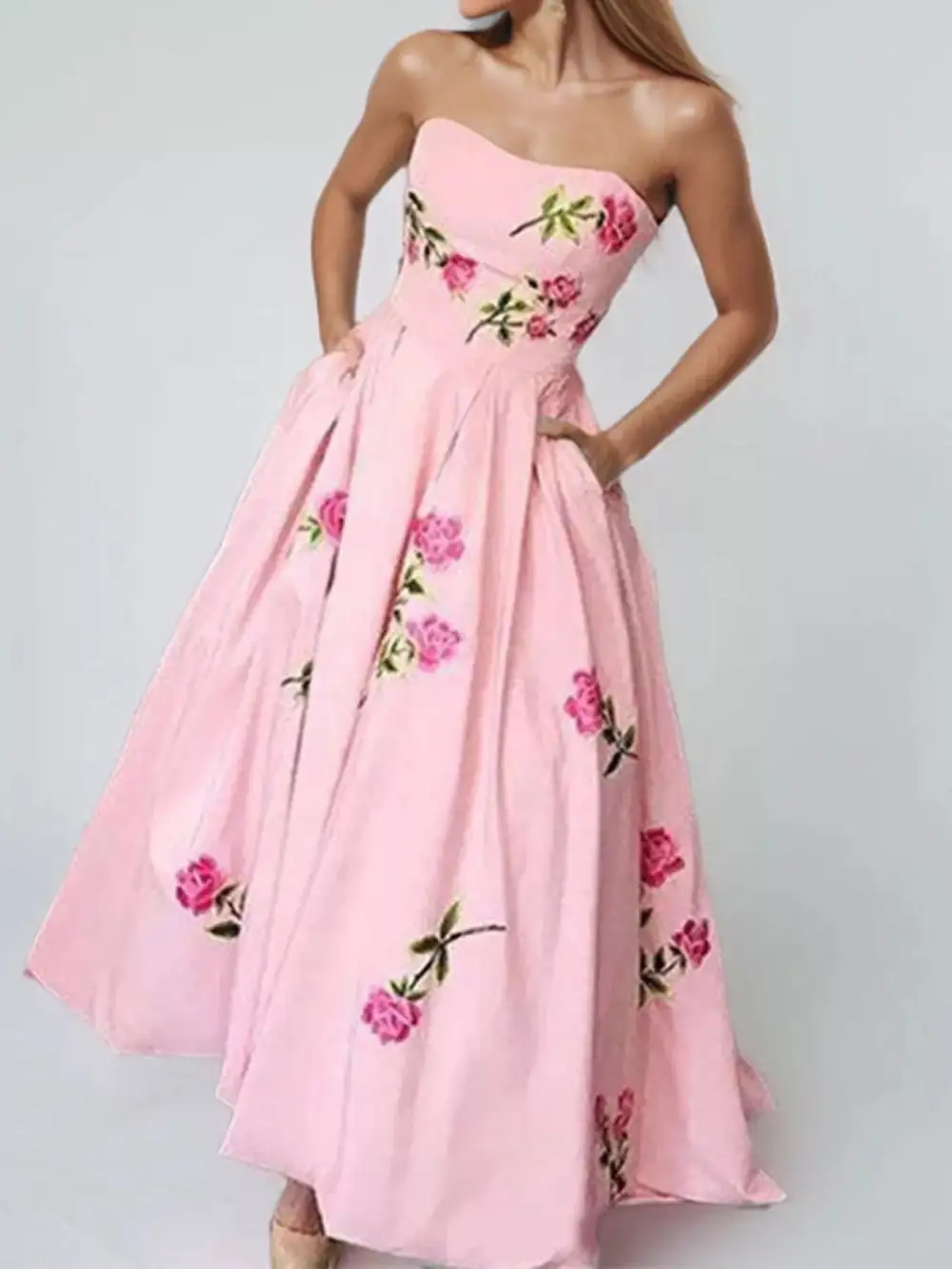 Comfort Fit Floral Printed Maxi Dress