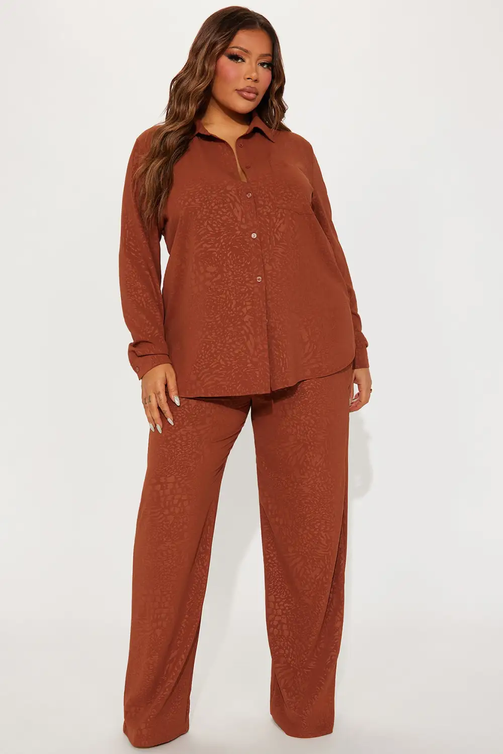 Wild Side Pant Set - Chocolate
