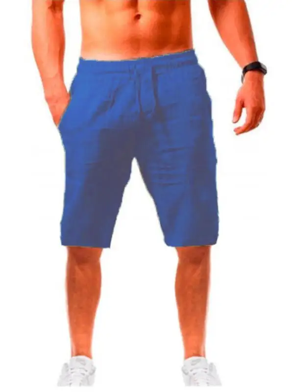 Relaxed Linen Blend Breathable Shorts