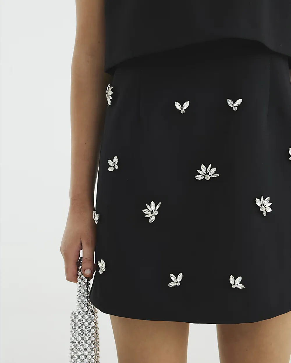 Fashionable Diamond Bow Tie Mini Dresses