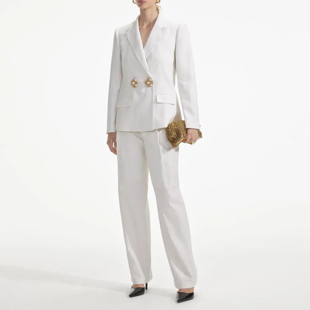 White Linen Trousers