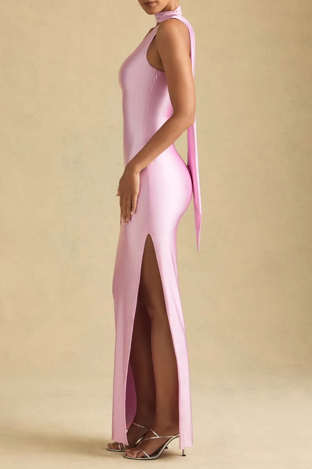 Luxurious Satin Long Minimalist Dress