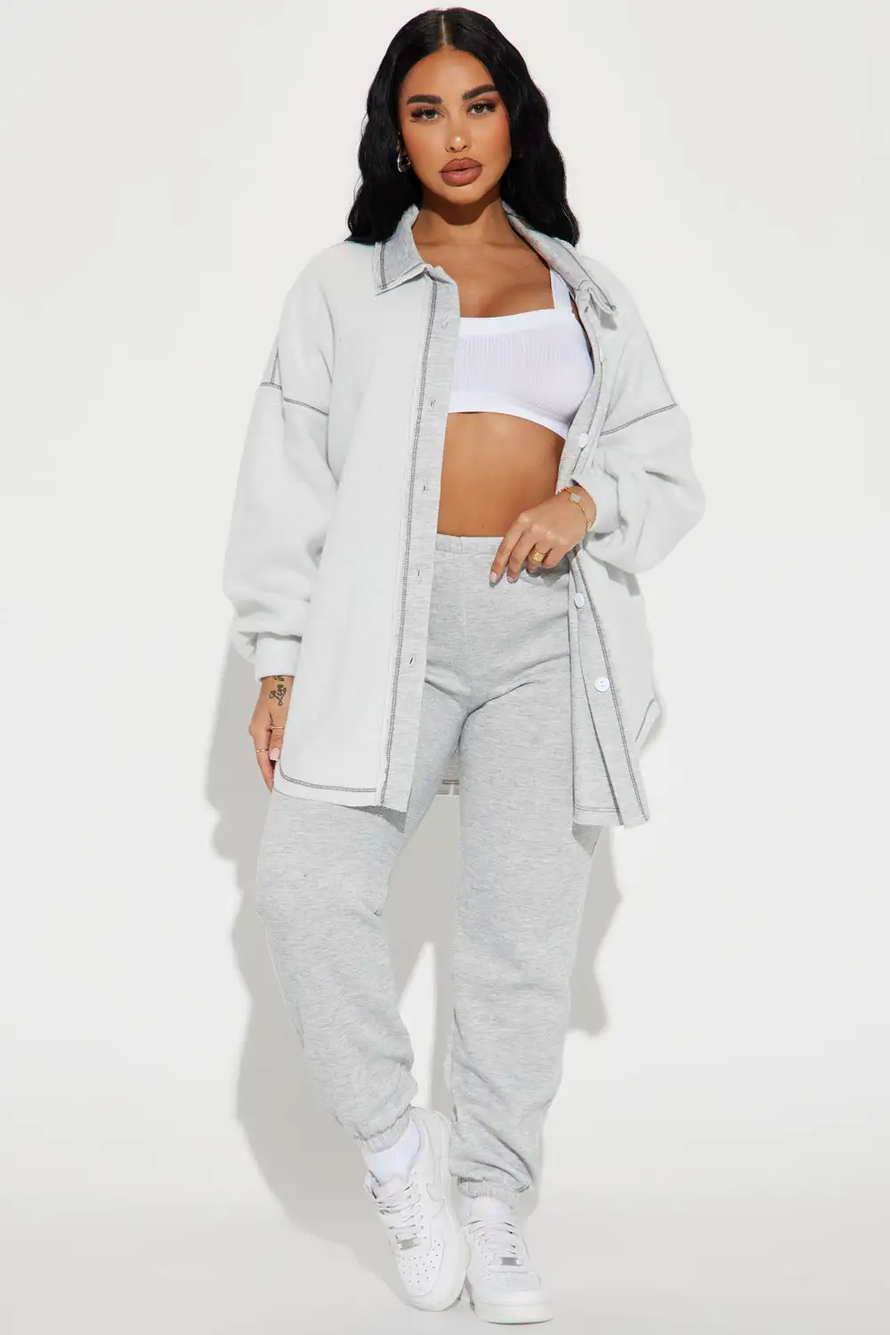 Casey Jogger Set - Heather Grey