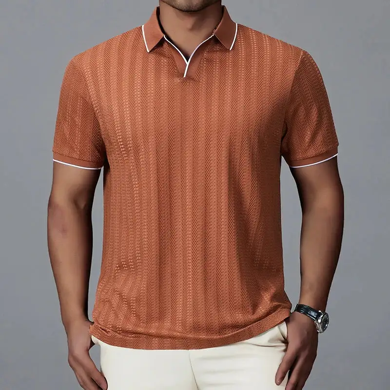 Knitted Short Sleeve Polo