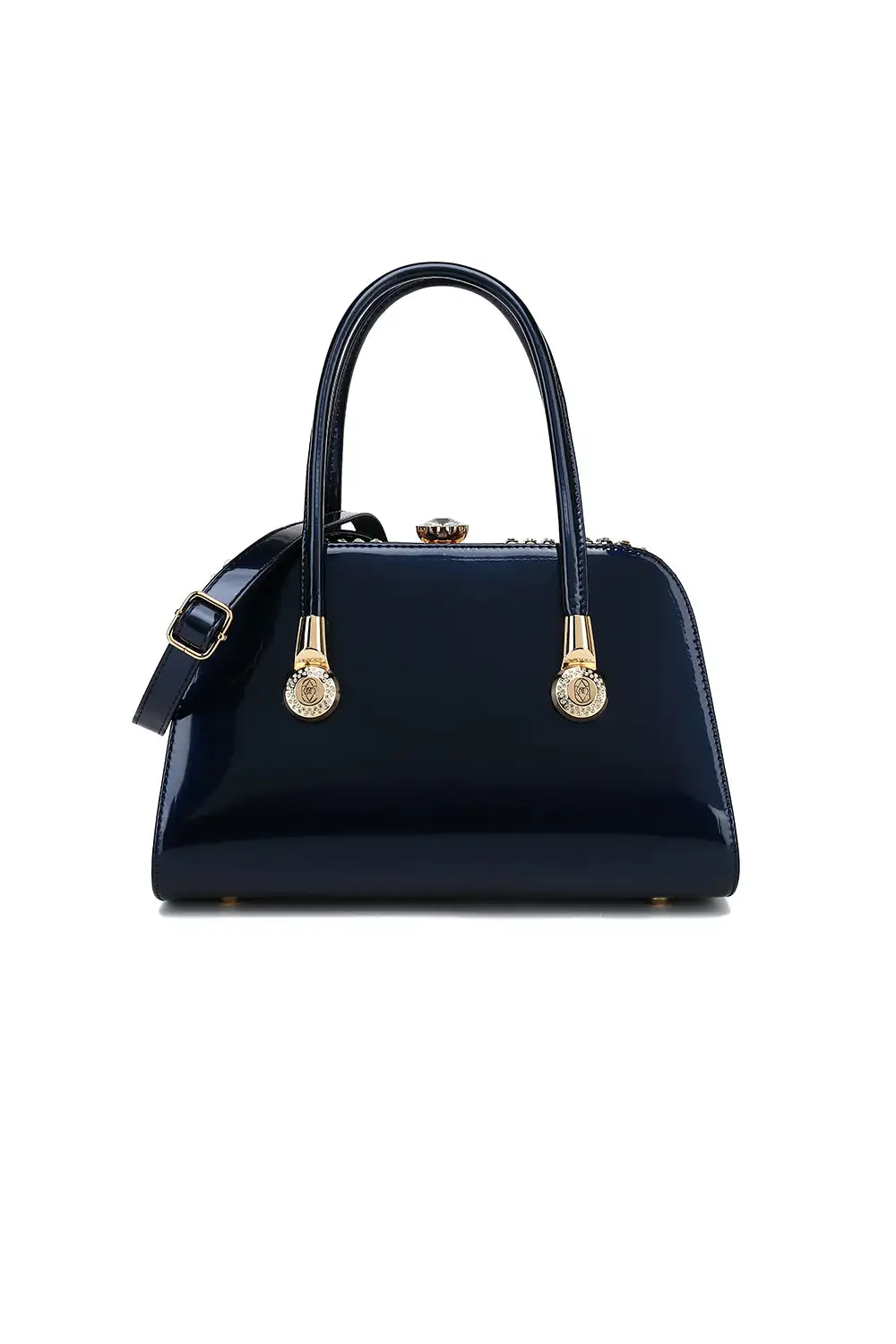 Rhinestone Frame Satchel Bag