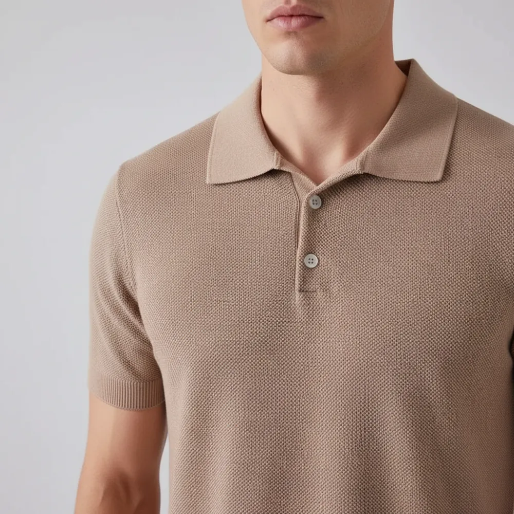 Fine Gauge Knit Polo