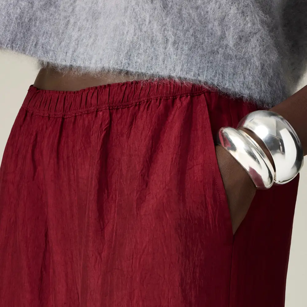 Stratus Pant in Textured Satin