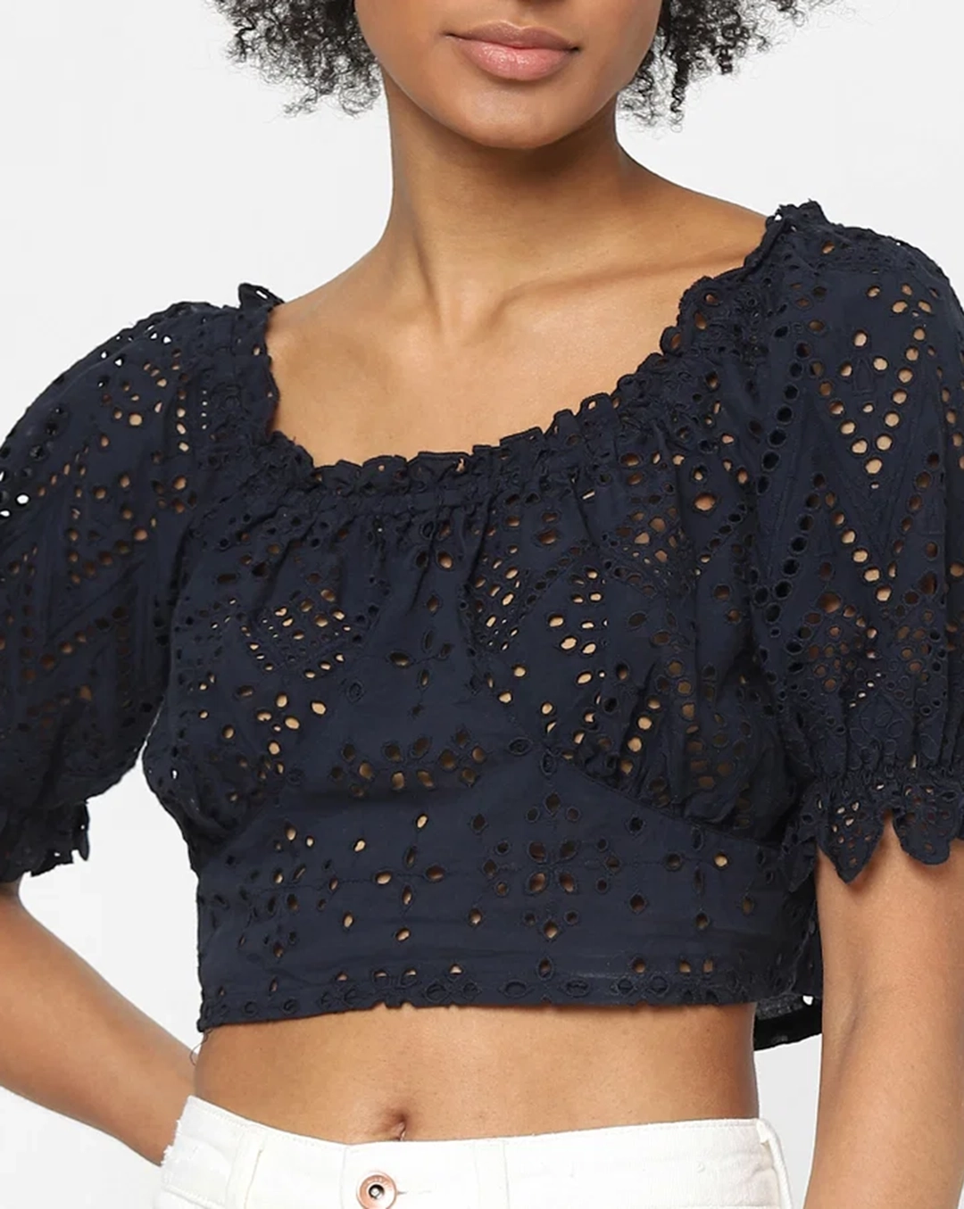 Blue Crop Top