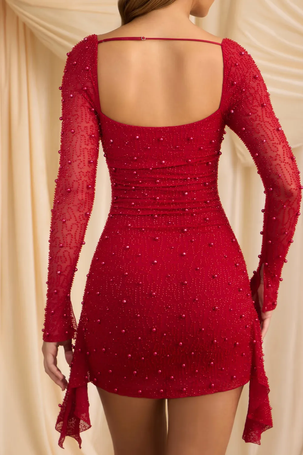 Designer Ruffled A-line Dress