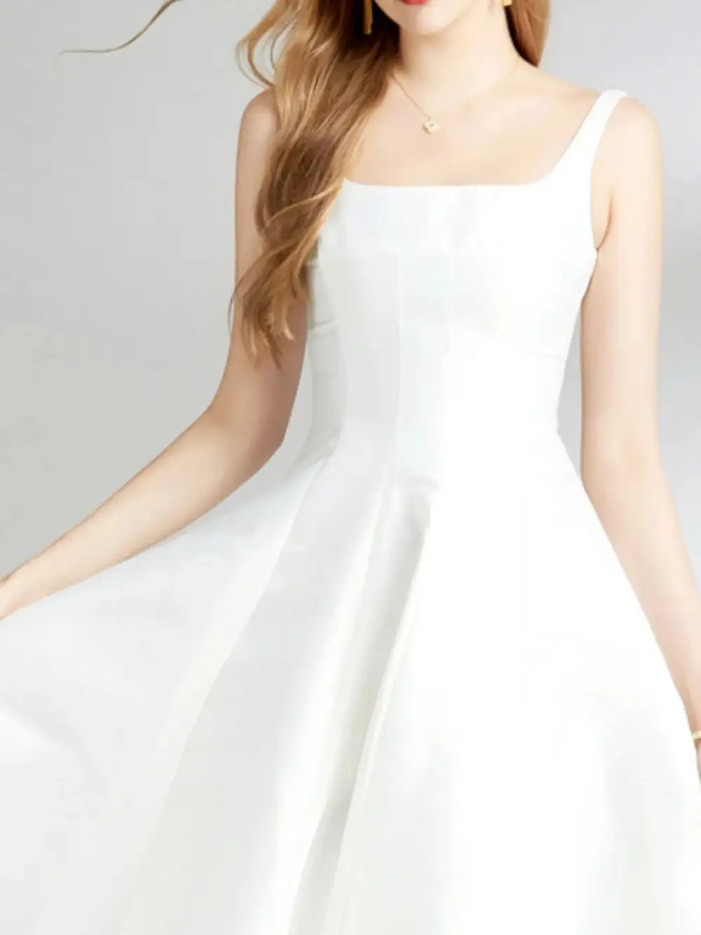 Silhouette A-Line Sleeveless Midi Dress
