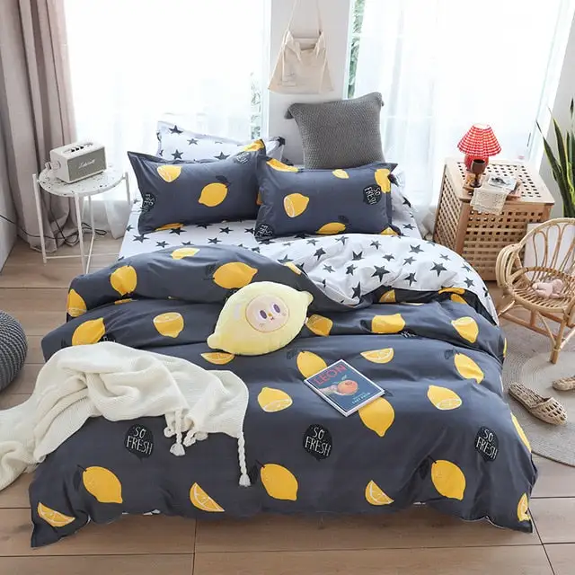 (Store Closing Sale) Duvet Cover Flat Bed Sheet Bedding Set