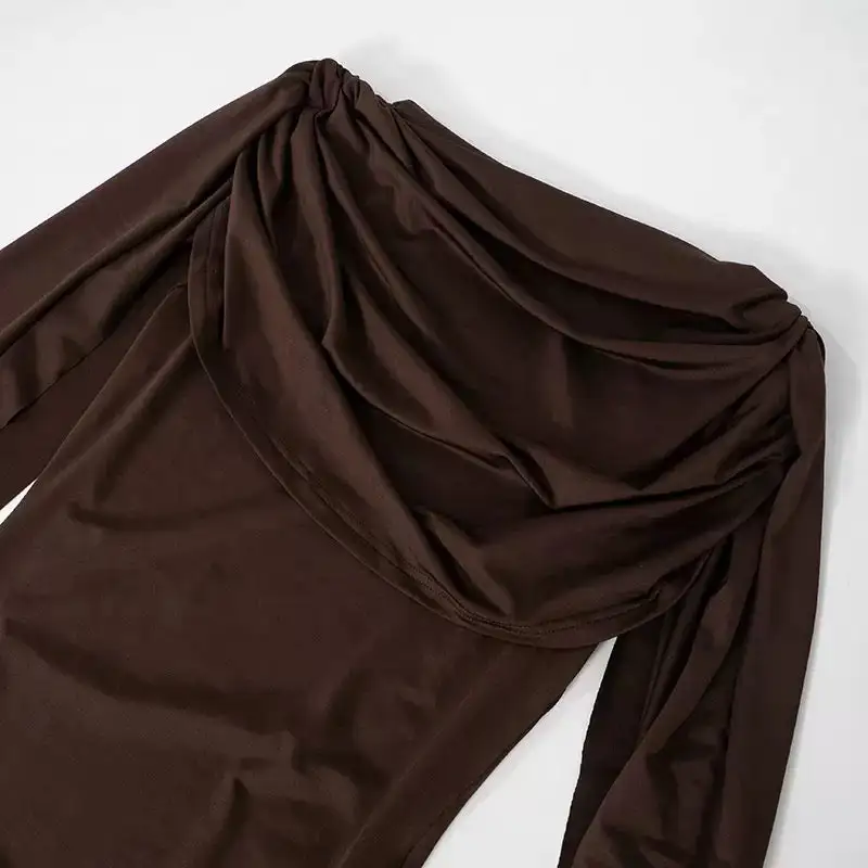 Draped Cape Sleeve Bodysuit