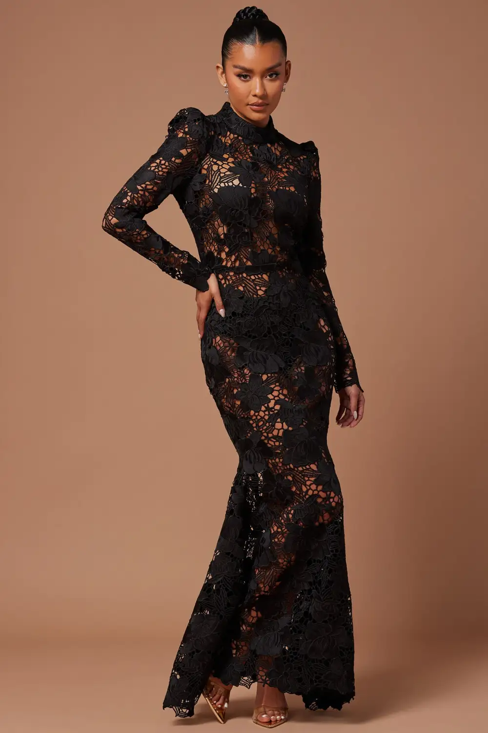 Nikka Lace Gown - Black