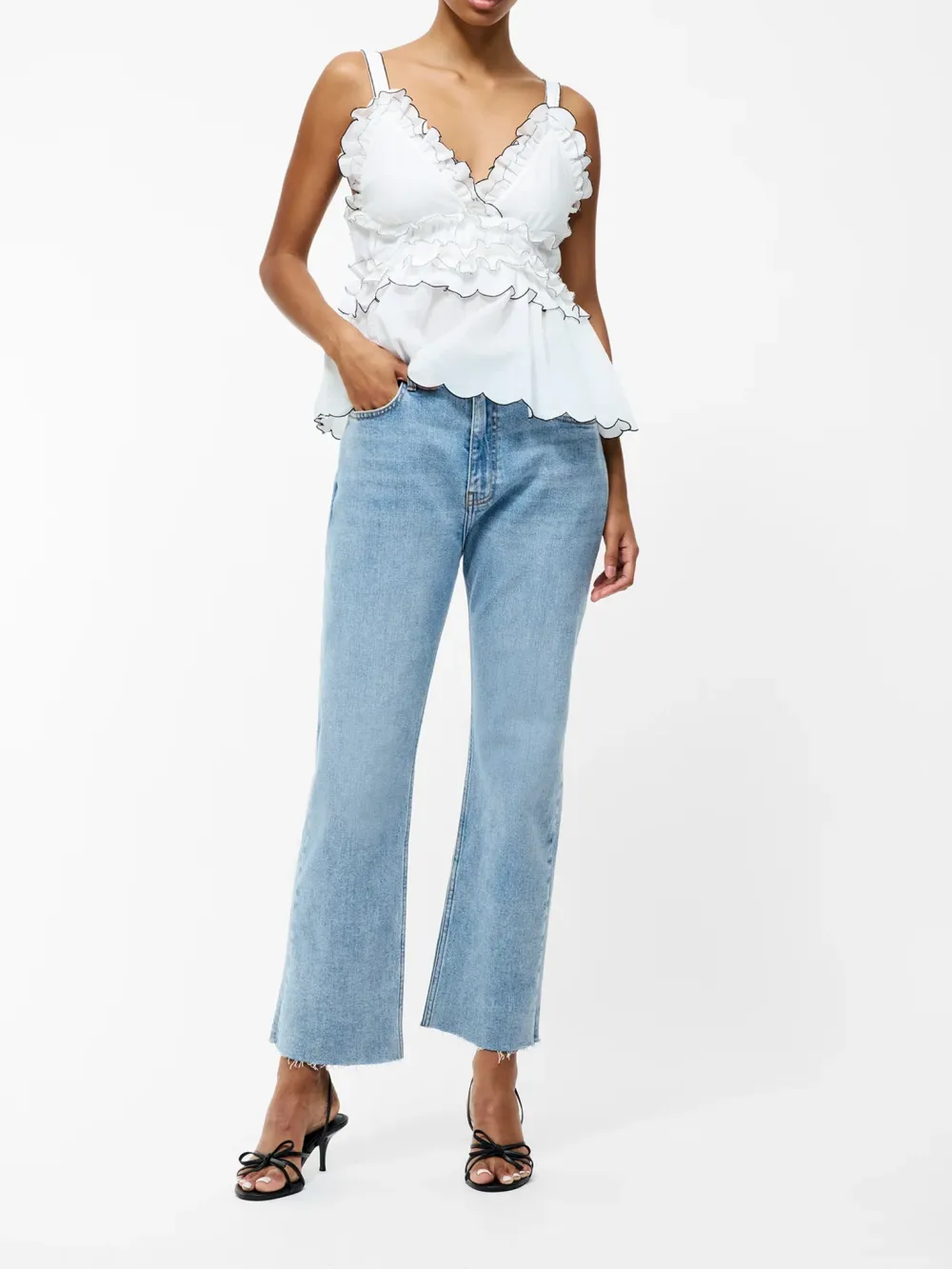 Fashion Cotton Artistic Pleated Lace Ladies Vest