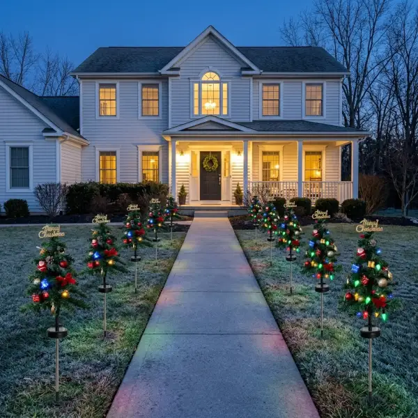 Solar Christmas Tree Stake Lights
