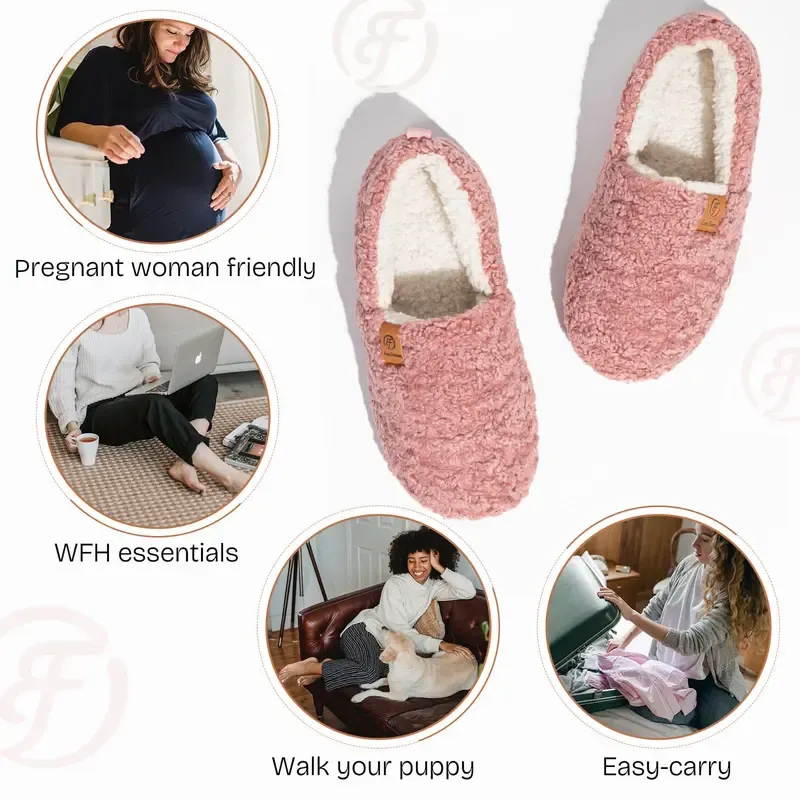 New Women's Cotton Slippers Indoor Home Soft Bottom Anti-Slip Plush