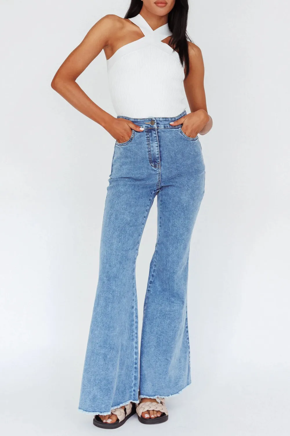 Soft Relaxed Loose Flared Jeans