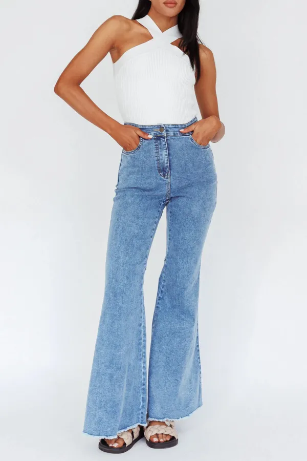 Soft Relaxed Loose Flared Jeans