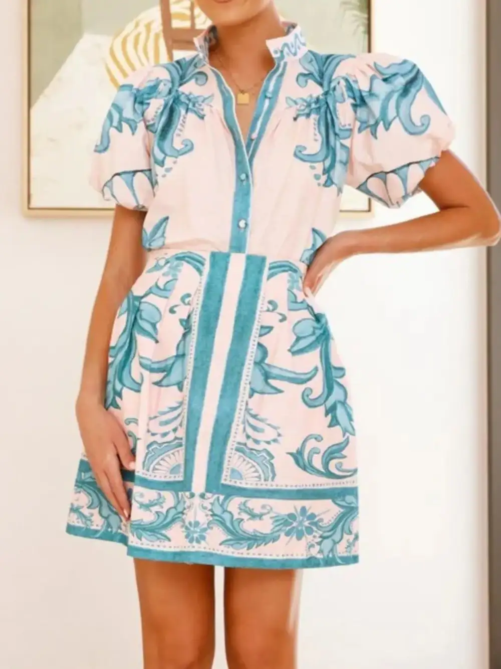 Button Front Strapless Coordinated Set