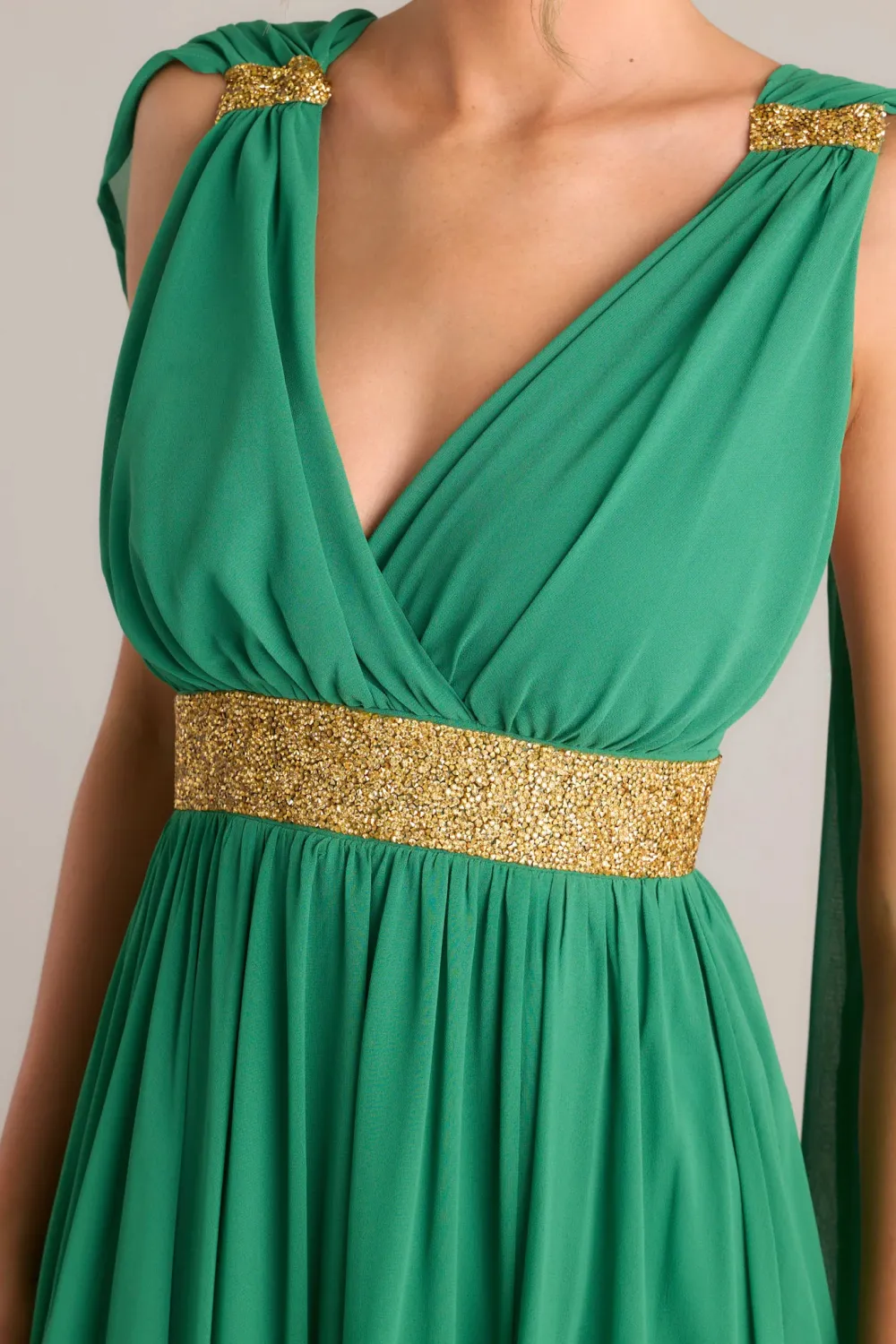 EVERYONE'S DESIRE GREEN MAXI DRESS