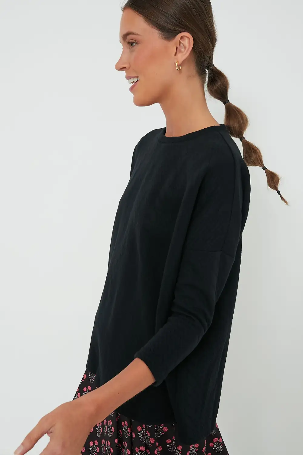 Black Cable Ally Swing Sweatshirt