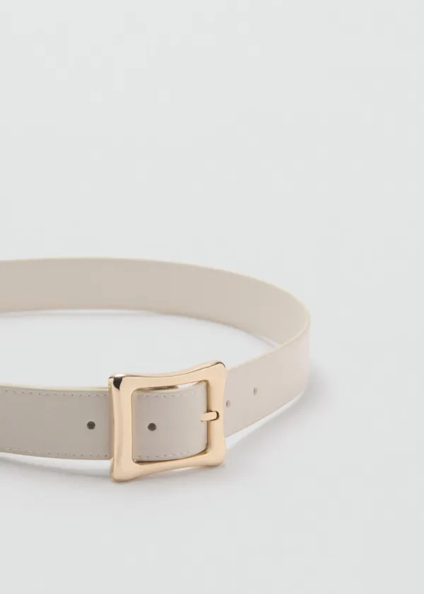 Casual Style Plain Square Buckle Belts