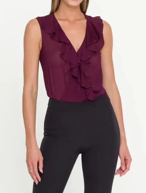 Fitted Scoop Neck Smooth Bodysuit
