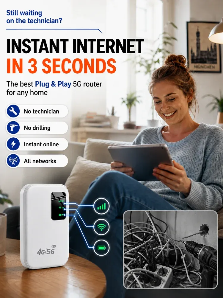 Blazing Fast 5G Pocket Hotspot | Zero Contracts | Connect 10 Devices Anywhere