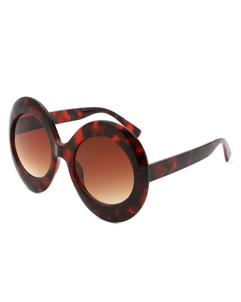 Lightweight Oval Round Frame Sunglasses