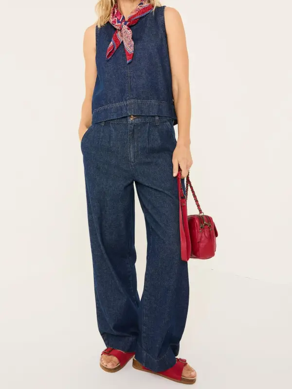 Arie Ink Wide Leg Jeans