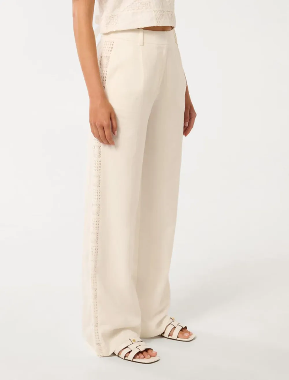 Crochet Wide-Leg Pants