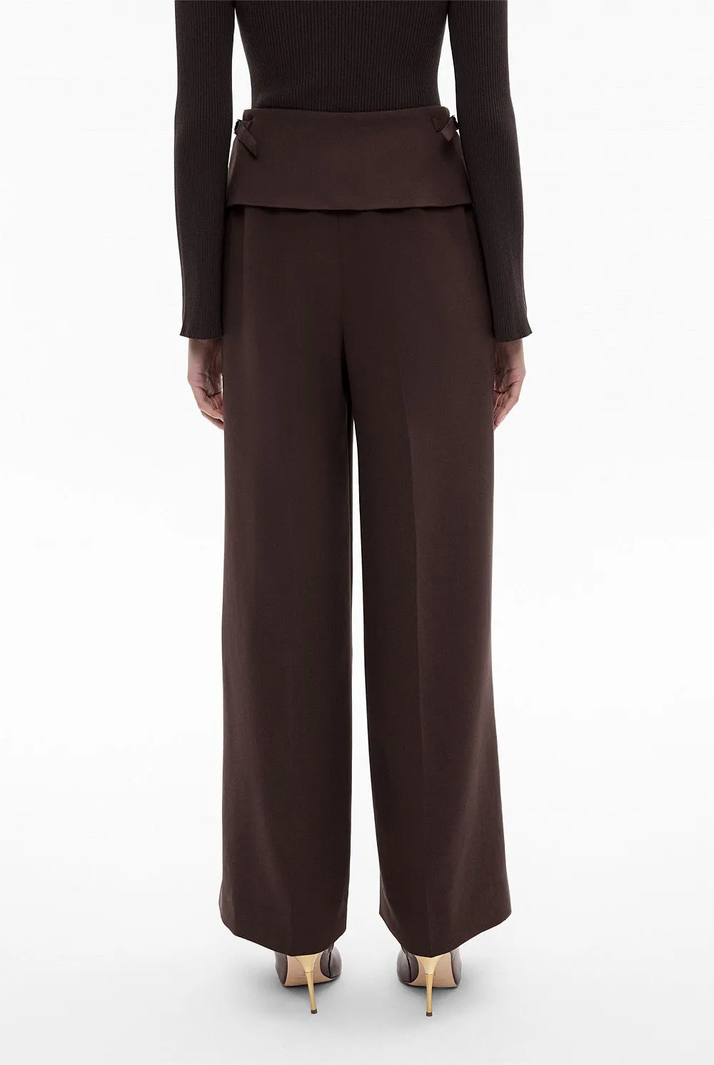 Relaxed Wide-Leg Pants With Pleats For Women