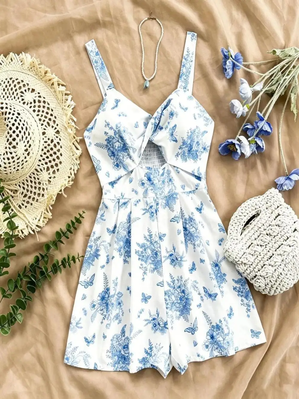 Floral Print Romper
