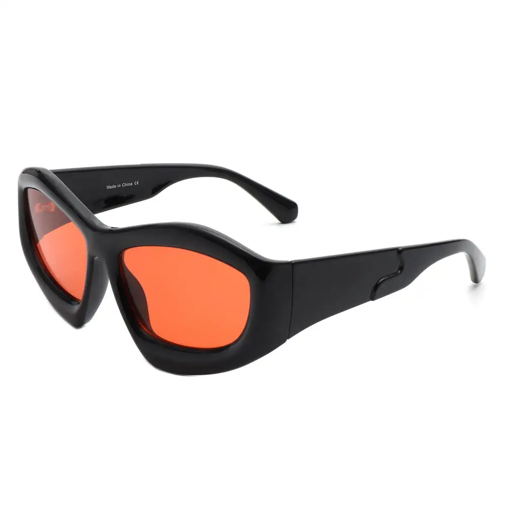 Rhinestone Square Geometric Frame Sunglasses