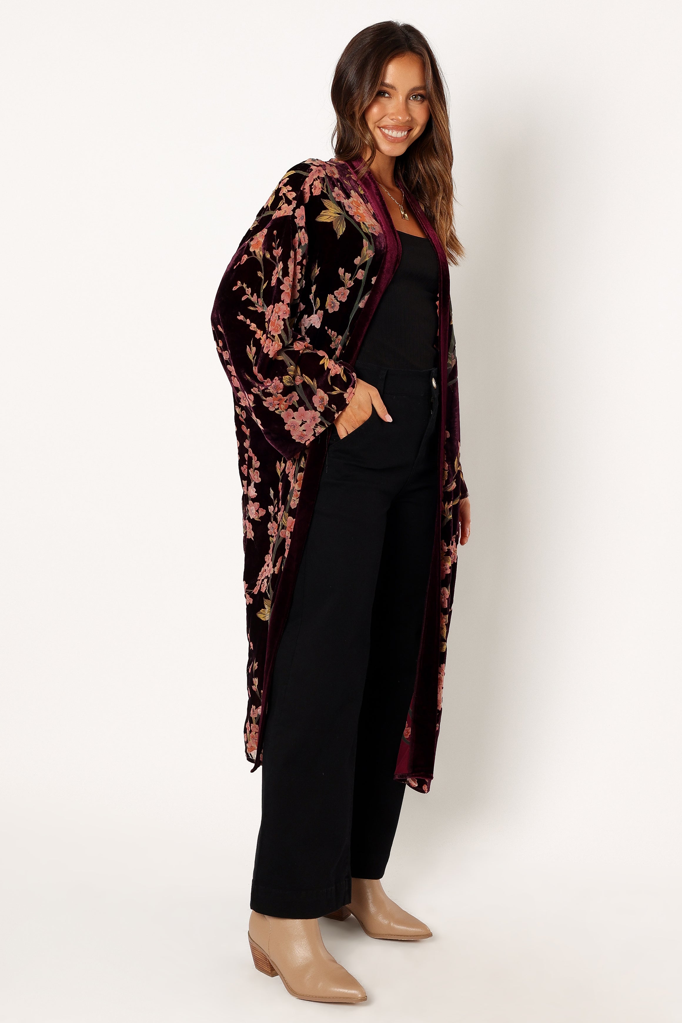 Lennon Velvet Duster - Floral