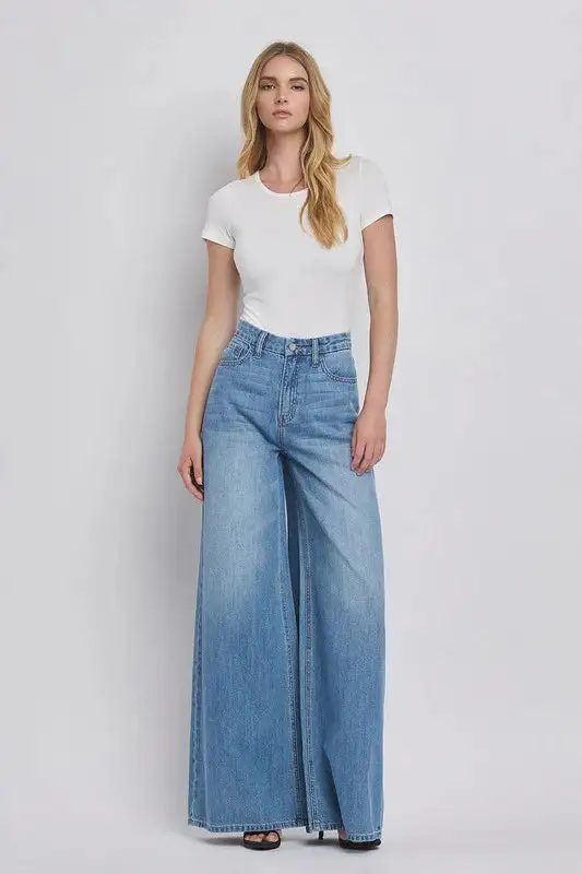 High Rise Wide Leg Jeans