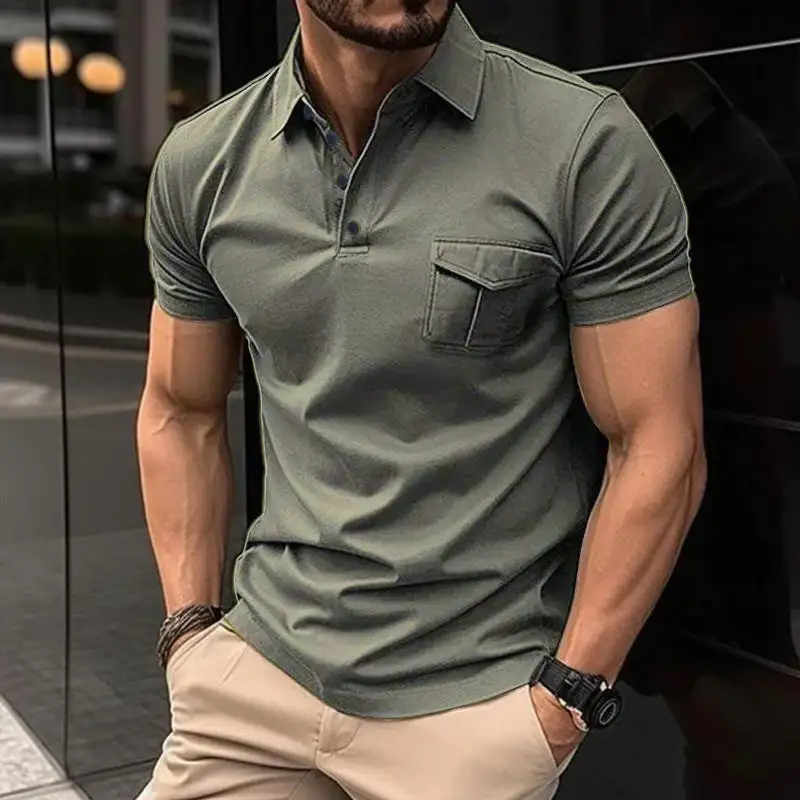 Tailored Short Sleeve Collared Knit Shirt