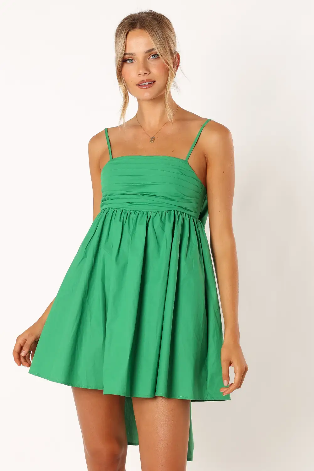 Alice Bow Back Mini Dress - Green