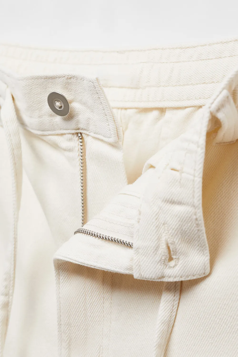 Denim Shorts With Drawstring