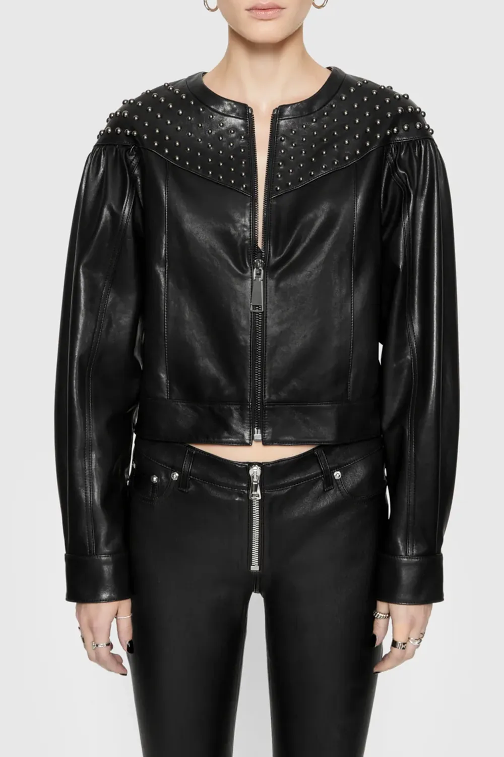 Women'S Stylish Zipper Leather Jacket